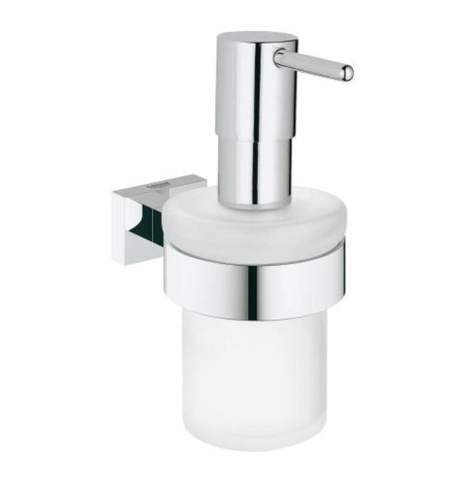 Grohe Essentials Cube Wall Mount Soap Dispenser with Holder