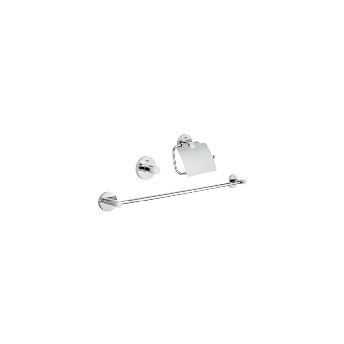 Grohe Essentials Wall Mount Bathroom Accessory Set Includes Towel Barand Toilet Paper Holder