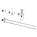 Grohe Essentials 4 Piece Bathroom Package with Towel Bar Robe Hook Tumbler