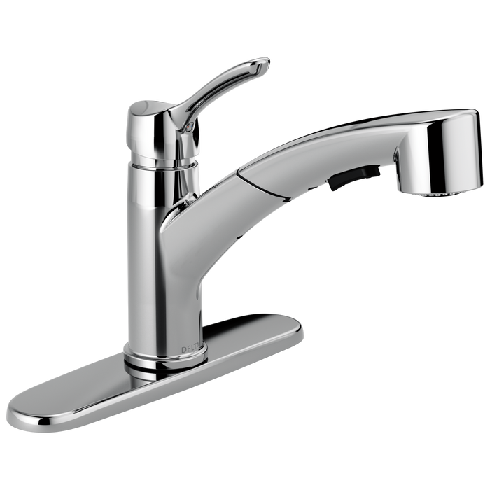 Delta Collins™: Single Handle Tract-Pack Pull-Out Kitchen Faucet
