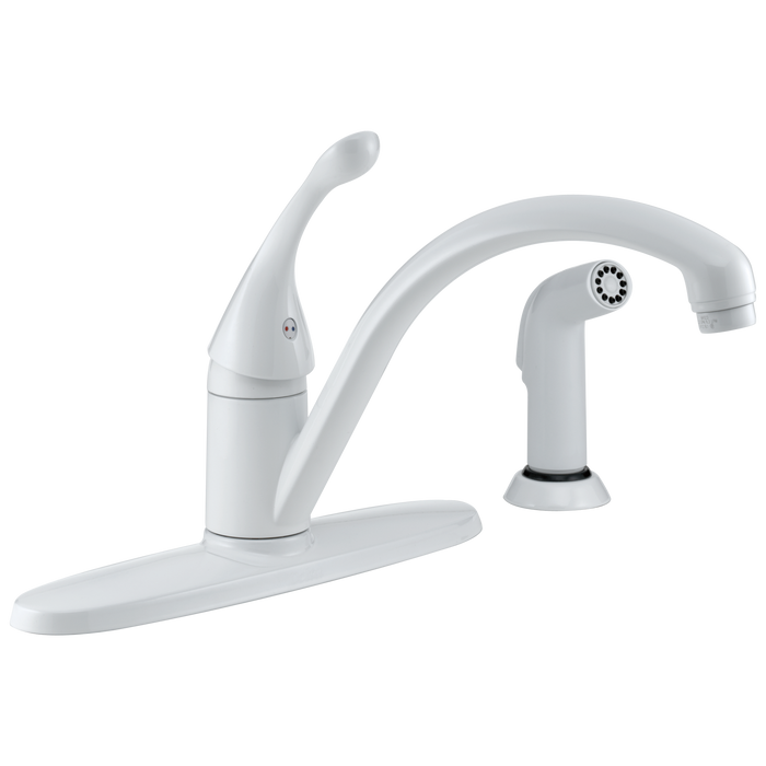 Delta 400-DST Classic Single Handle Kitchen Faucet with Spray