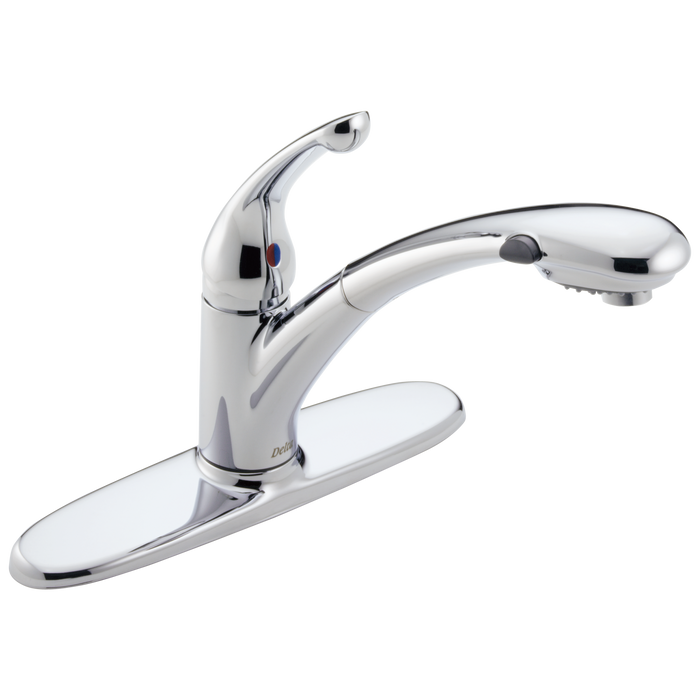 Delta 470-WE-DST Signature Single Handle Pull-out Water-efficient Kitchen Faucet