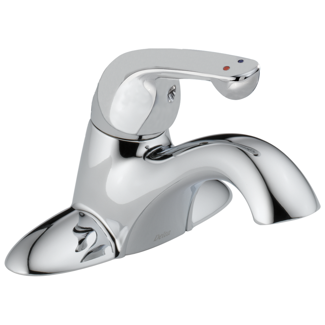 Delta 501LF-TGMHDF Center Set Bathroom Faucet with Diamond Seal Technology - Free 3-Hole Cover Plate
