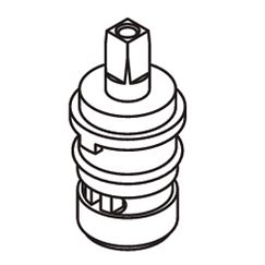 Moen 2 Handle Brass Shell Ceramic Disc Cartridge - Hot
