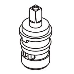 Moen 2 Handle Brass Shell Ceramic Disc Cartridge - Cold