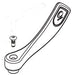 Moen Wrist Blade Handle, Hot, 8200 Series