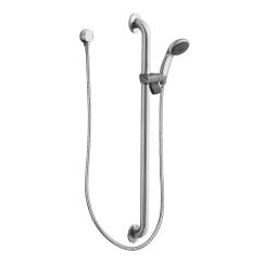 Moen 52136GBM25 Commercial Slide Bar/Grab Bar Shower in Chrome/Stainless