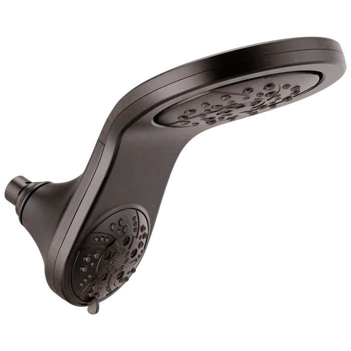Delta Universal Showering Components: HydroRain H<sub>2</sub>Okinetic 5-Setting Two-in-One Shower Head