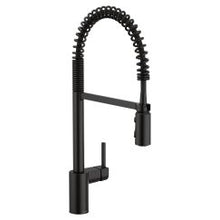 Load image into Gallery viewer, Moen 5923 Align One Handle Pre-rinse Spring Pulldown Kitchen Faucet in Matte Black
