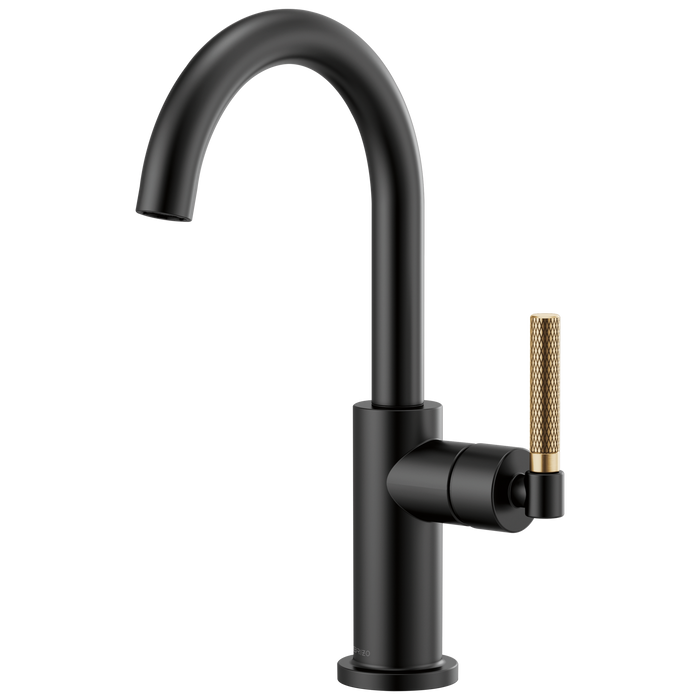 Brizo Brizo Litze: Bar Faucet with Arc Spout and Knurled Handle