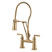 Brizo Rook: Articulating Bridge Faucet with Finished Hose