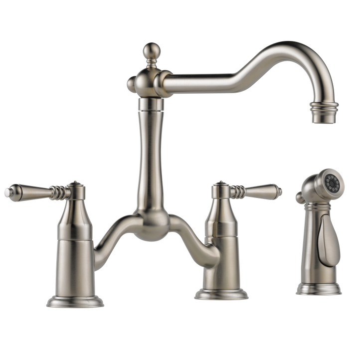 Brizo Brizo Tresa: Two Handle Bridge Kitchen Faucet with Spray