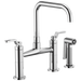 Brizo Litze: Bridge Faucet with Square Spout and Industrial Handle