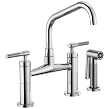 Load image into Gallery viewer, Brizo Brizo Litze: Bridge Faucet with Angled Spout and Knurled Handle
