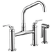 Brizo Litze: Bridge Faucet with Angled Spout and Industrial Handle