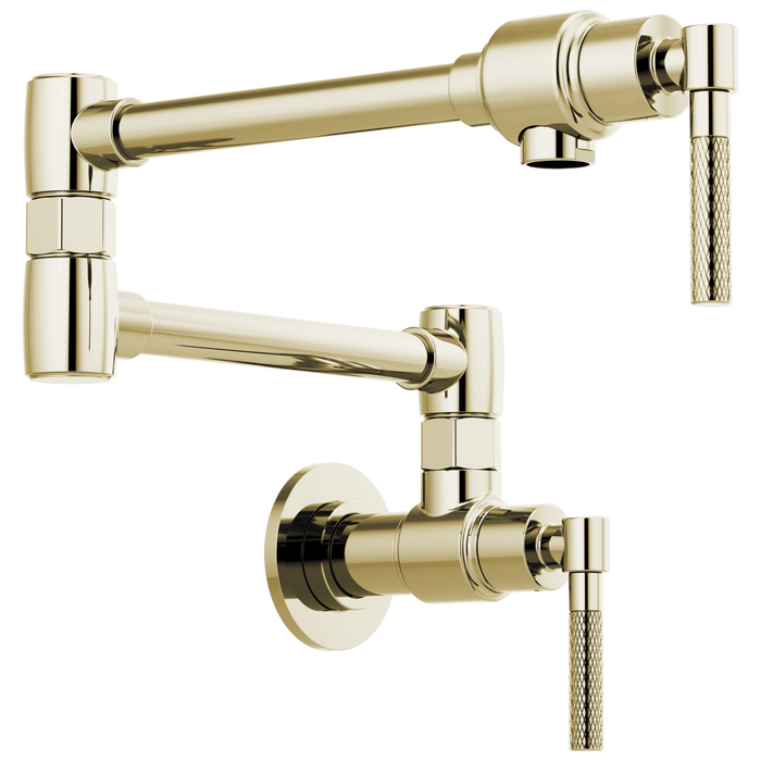 Brizo Brizo Litze: Litze Wall Mount Pot Filler with Knurled Handle