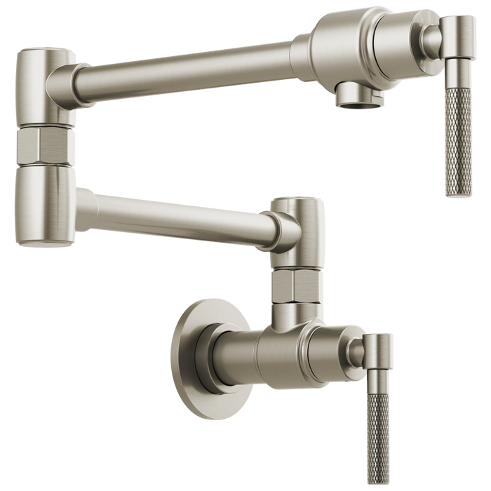 Brizo Brizo Litze: Litze Wall Mount Pot Filler with Knurled Handle