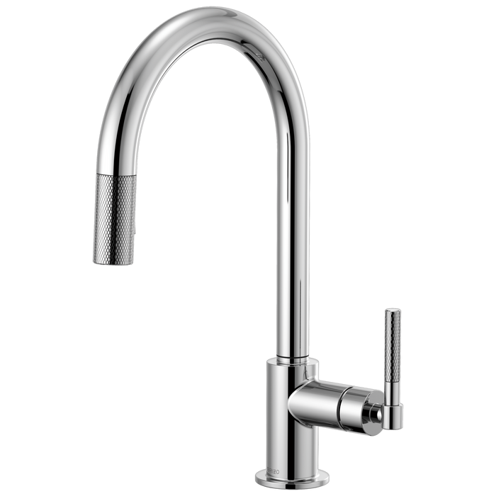 Brizo Brizo Litze: Pull-Down Faucet with Arc Spout and Knurled Handle