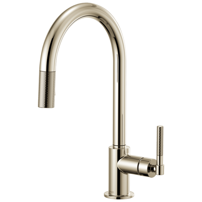 Brizo Brizo Litze: Pull-Down Faucet with Arc Spout and Knurled Handle
