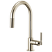 Brizo Brizo Litze: Pull-Down Faucet with Arc Spout and Knurled Handle