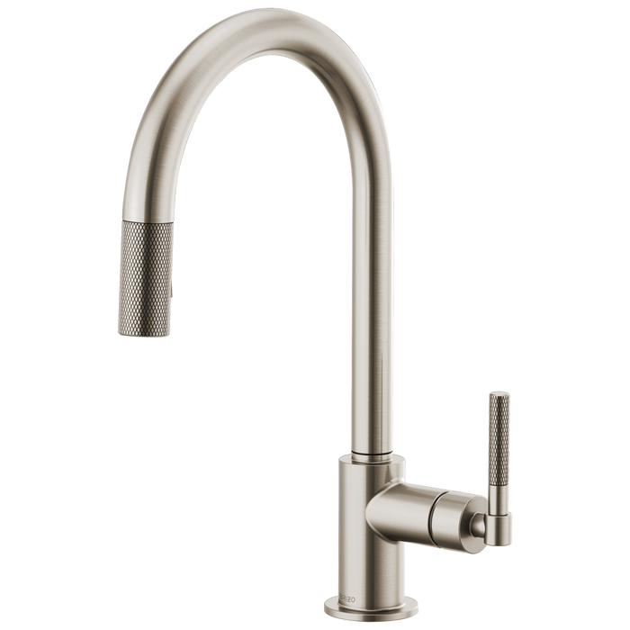 Brizo Brizo Litze: Pull-Down Faucet with Arc Spout and Knurled Handle