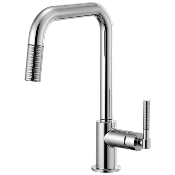 Brizo Brizo Litze: Pull-Down Faucet with Square Spout and Knurled Handle