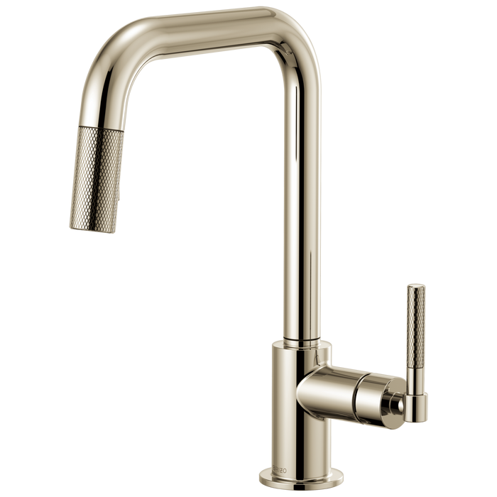 Brizo Brizo Litze: Pull-Down Faucet with Square Spout and Knurled Handle