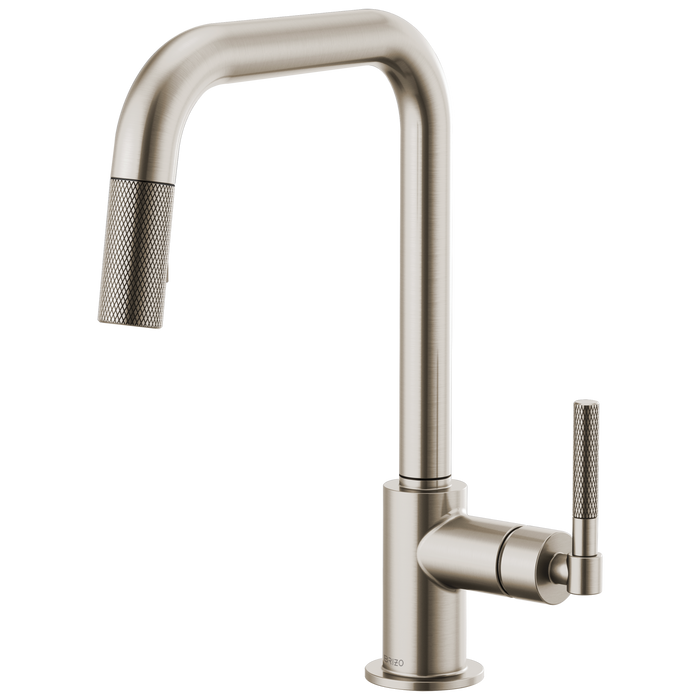 Brizo Brizo Litze: Pull-Down Faucet with Square Spout and Knurled Handle