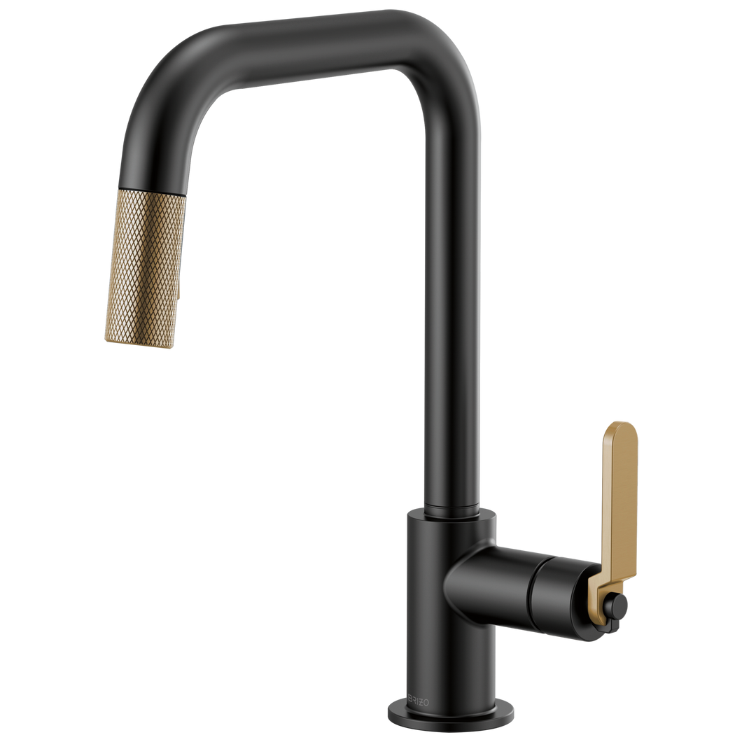 Brizo Brizo Litze: Pull-Down Faucet with Square Spout and Industrial Handle