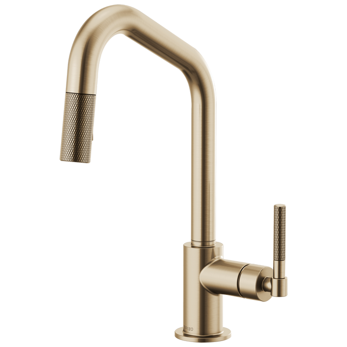 Brizo Brizo Litze: Pull-Down Faucet with Angled Spout and Knurled Handle