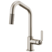 Brizo Litze: Pull-Down Faucet with Angled Spout and Industrial Handle