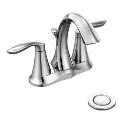 Moen 6410 Eva Two Handle High Arc Bathroom Faucet in Chrome
