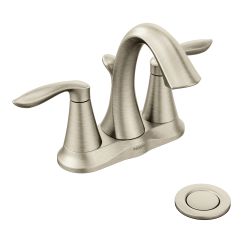 Moen 6410 Eva Two Handle Bathroom Faucet in Brushed Nickel