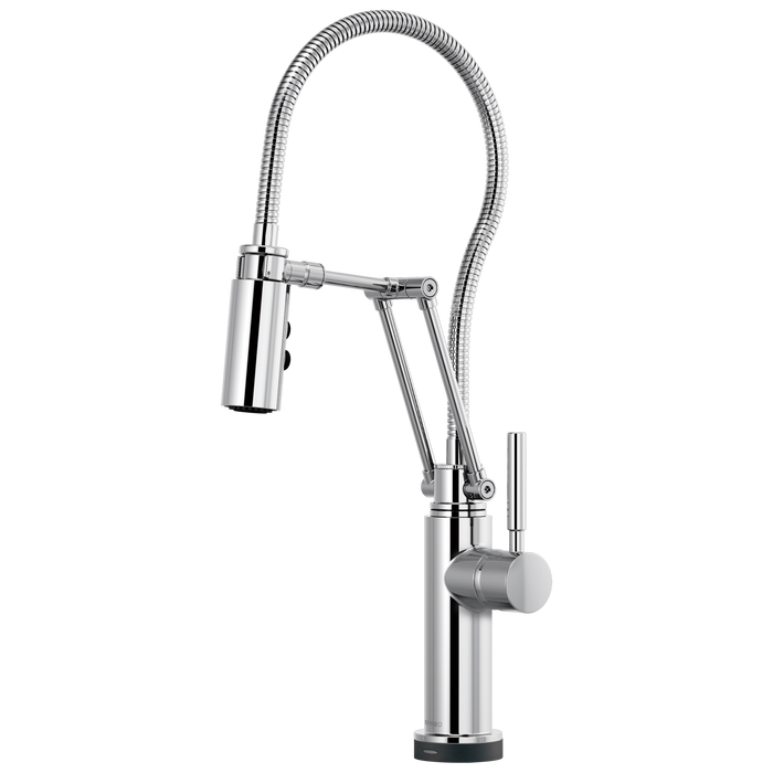 Brizo Solna: SmartTouch Articulating Faucet With Finished Hose