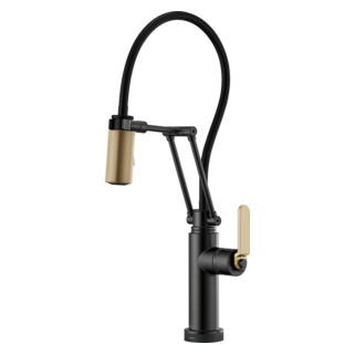 Brizo Litze: SmartTouch Articulating Kitchen Faucet with Industrial Handle