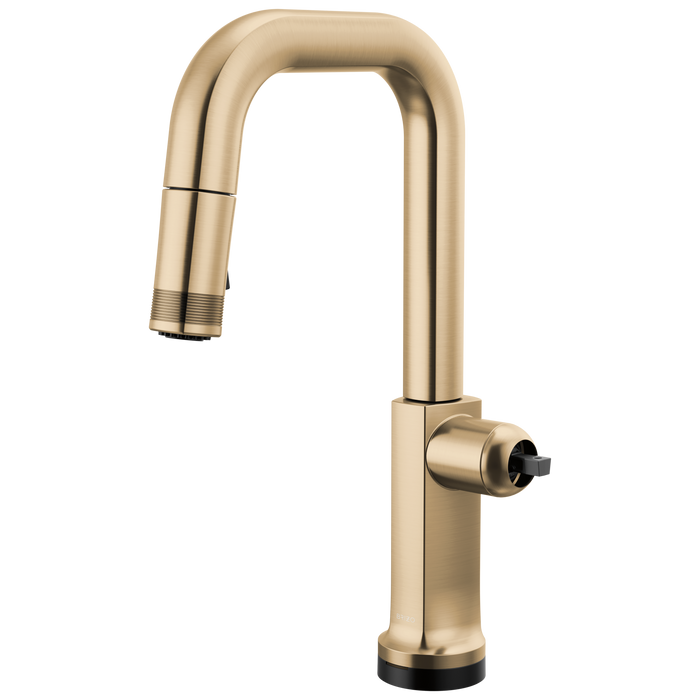 Brizo Kintsu: SmartTouch Pull-Down Prep Faucet with Square Spout - Less Handle