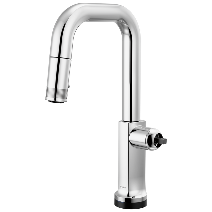 Brizo Kintsu: SmartTouch Pull-Down Prep Faucet with Square Spout - Less Handle
