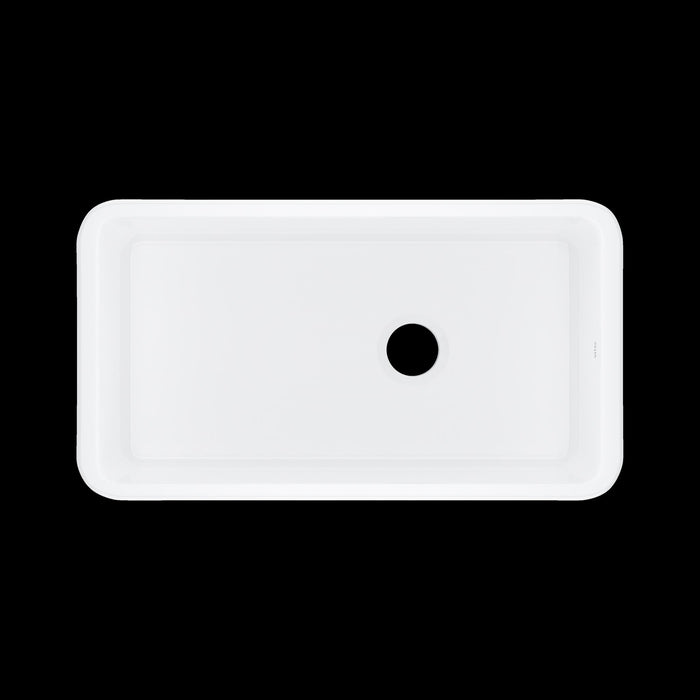 ROHL 6497 Allia 34" Fireclay Single Bowl Undermount Kitchen Sink
