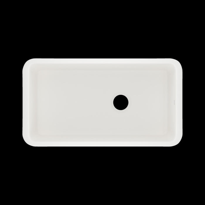 ROHL 6497 Allia 34" Fireclay Single Bowl Undermount Kitchen Sink