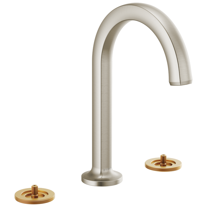 Brizo Kintsu: Widespread Lavatory Faucet with Arc Spout - Less Handles 1.2 GPM