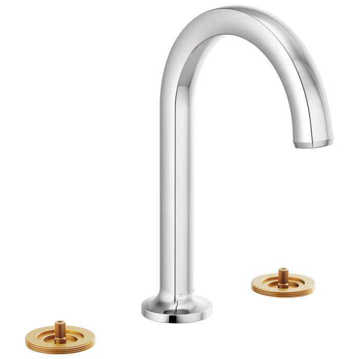 Brizo Kintsu: Widespread Lavatory Faucet with Arc Spout - Less Handles 1.2 GPM