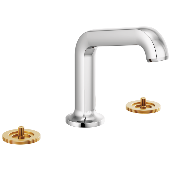 Brizo Kintsu: Widespread Lavatory Faucet with Angled Spout - Less Handles 1.5 GPM