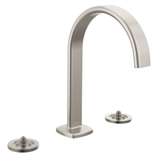 Brizo Allaria: Widespread Lavatory Faucet with Arc Spout - Less Handles