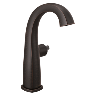 Delta Stryke: Single Handle Mid-Height Bathroom Faucet - Less Handle