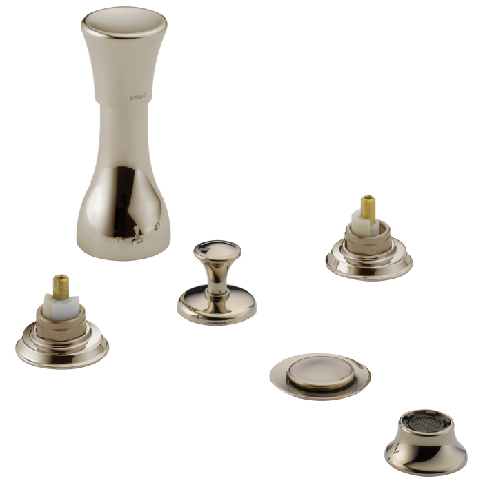 Brizo Baliza: 4-Hole Mount Bidet Faucet with Vacuum Breaker - Less Handles
