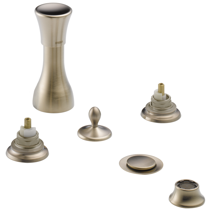 Brizo Brizo Charlotte: 4-Hole Mount Bidet Faucet with Vacuum Breaker - Less Handles