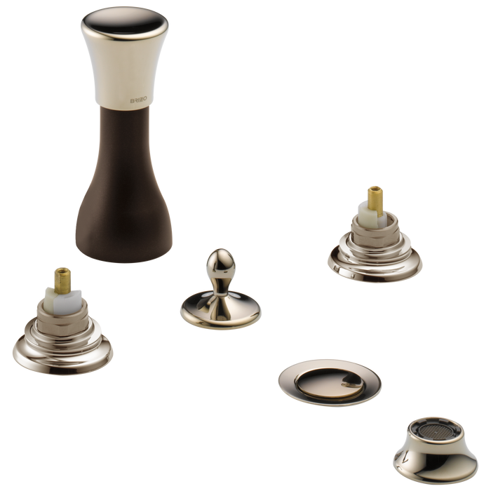 Brizo Brizo Charlotte: 4-Hole Mount Bidet Faucet with Vacuum Breaker - Less Handles