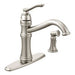 Moen 7245 Belfield Single Handle Kitchen Faucet with Spray in Spot Resist Stainless
