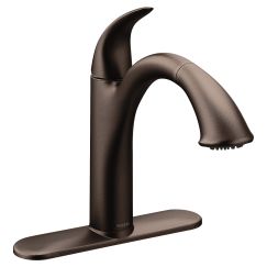 Moen 7545 Extensa One Handle Low Arc Pullout Kitchen Faucet in Oil Rubbed Bronze