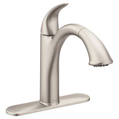 Moen 7545 Extensa One Handle Low Arc Pullout Kitchen Faucet in Spot Resist Stainless